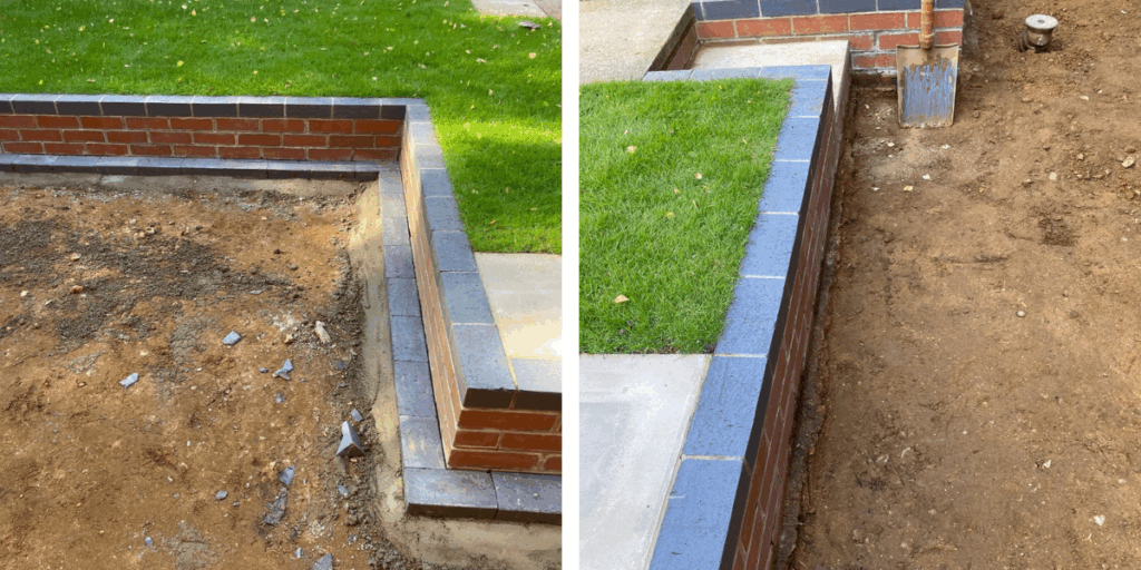 Brick Edged Boarder and Step