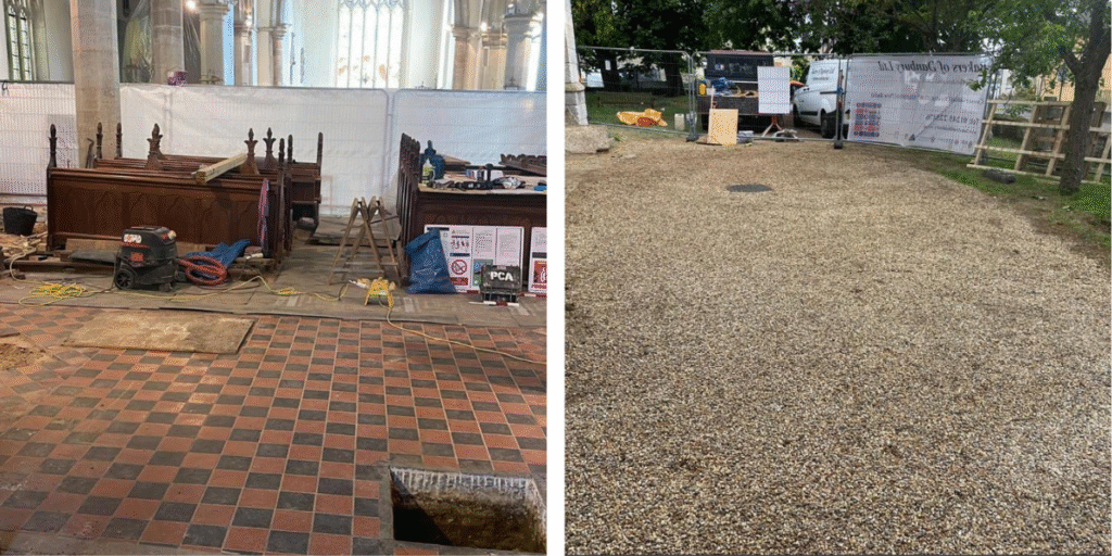 Inside and outside Cottenham Church